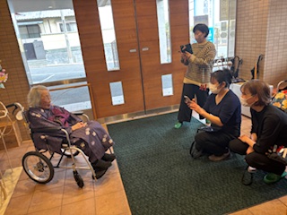 お着物を着て撮影会の様子